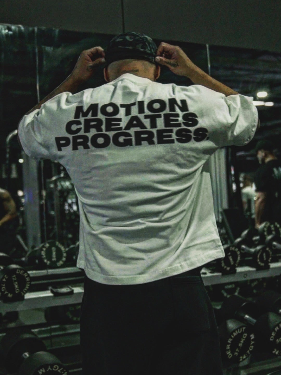 Motion Creates Progress Heavyweight Box Fit Tee