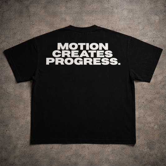 Motion Creates Progress Heavyweight Box Fit Tee